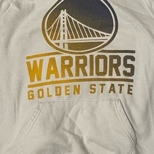 NBA Warriors Cream and Gold Hoodie